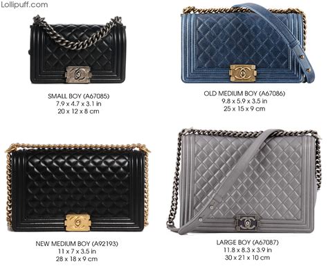 size difference between old medium and new medium boy chanel|chanel bag size chart.